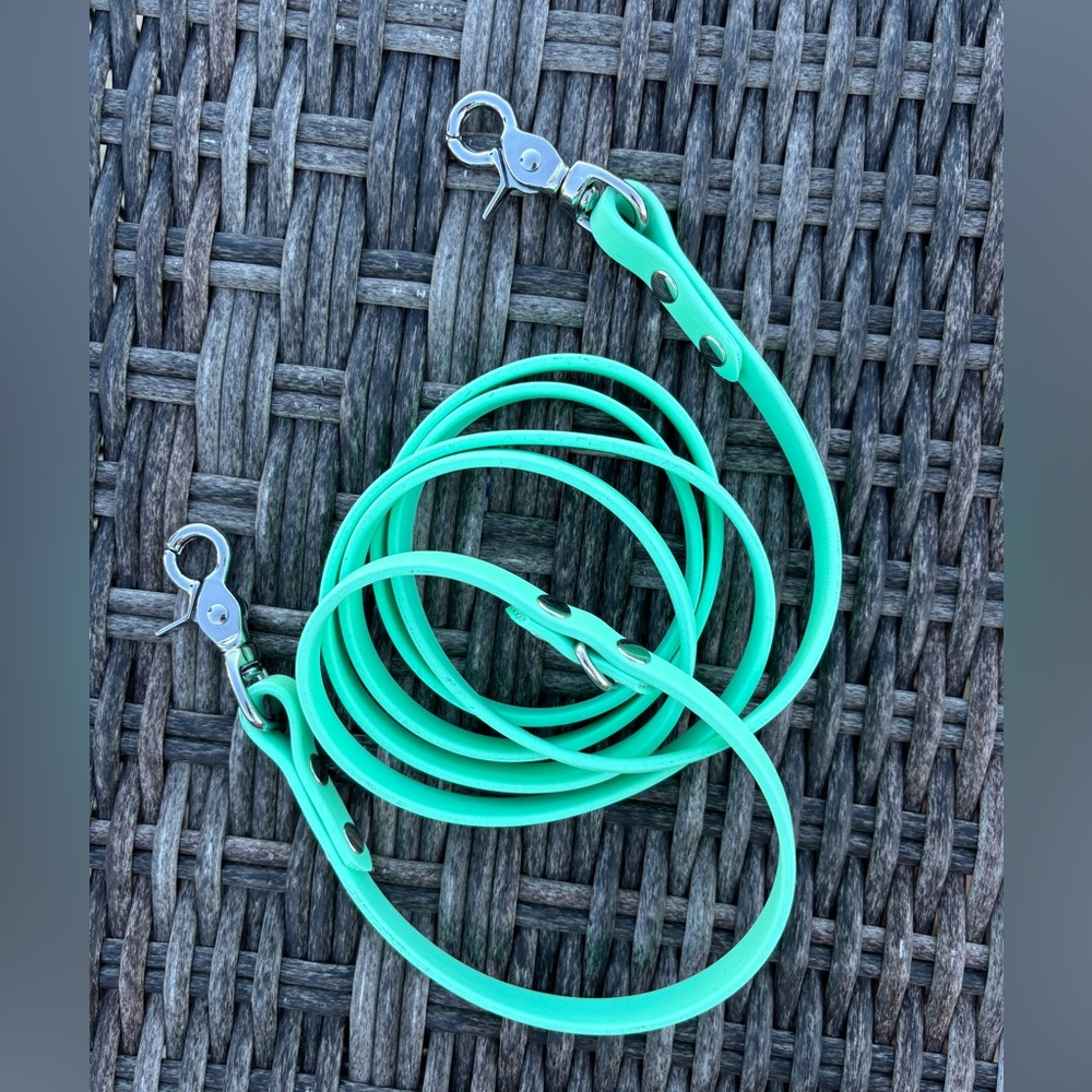 6’ Seafoam Green Biothane Tie-Out Leash